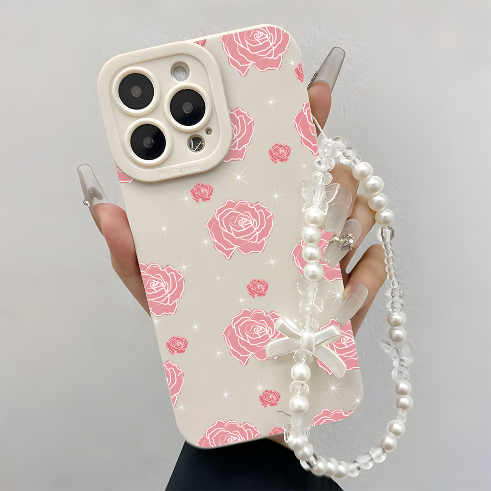 Phone Accessories Quotes - Coque de téléphone rose INS avec