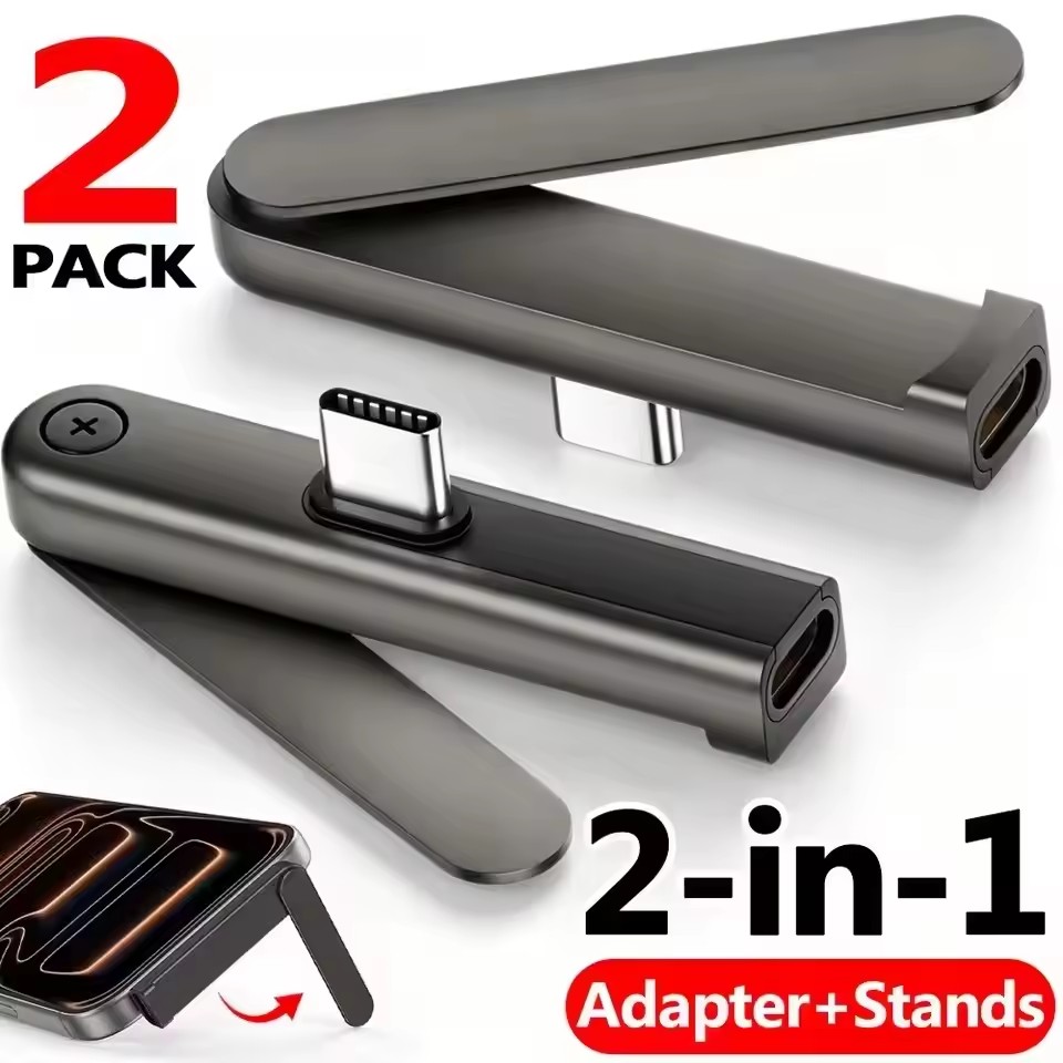 Phone Accessories Stand - 2/1PCS Adaptateur Pliable USB C vers