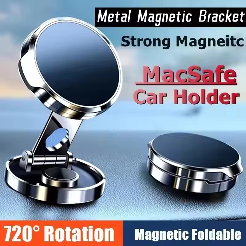 Phone Accessories Stand - Support magnétique pliable rond pour voiture,